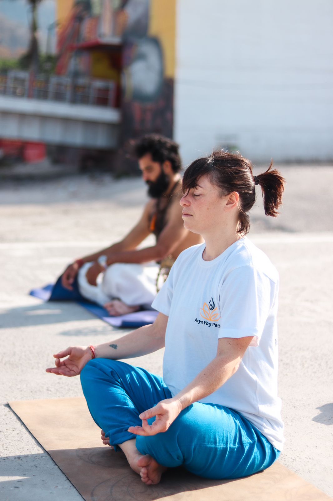 Meditation with divine river