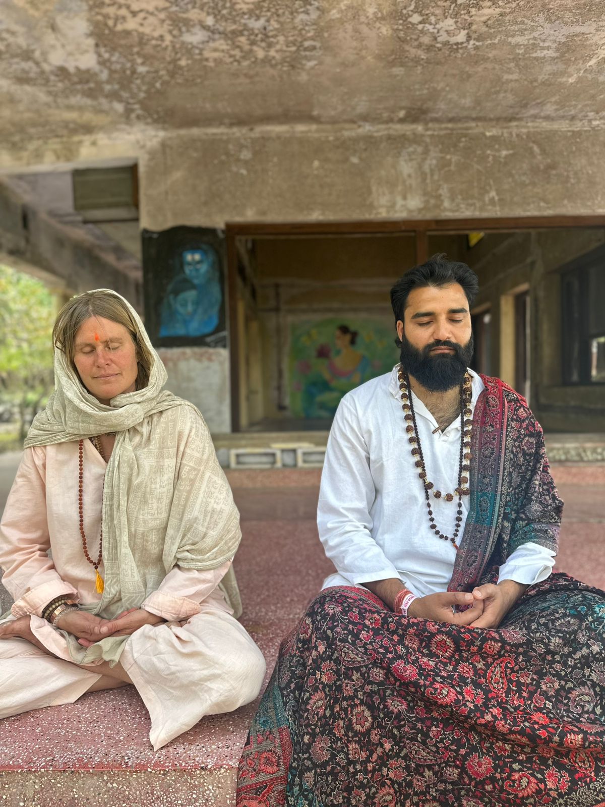 Meditation by the Temple